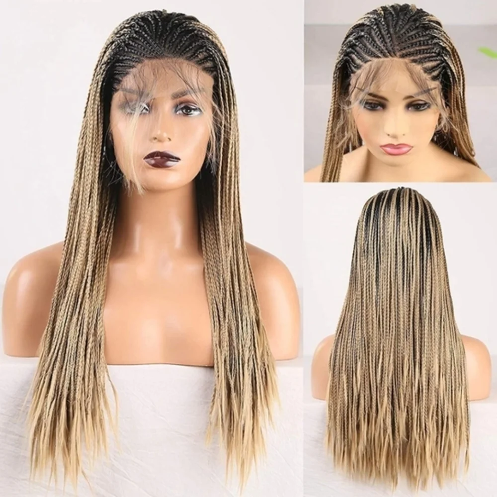 Blooming Hair Lace Front Box Braided Lace Wig